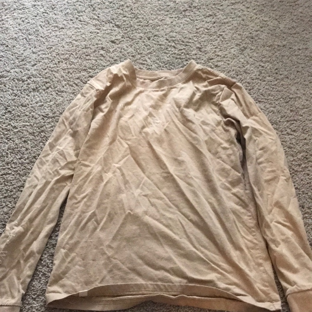 Tan long sleeve Dutch Bros shirt